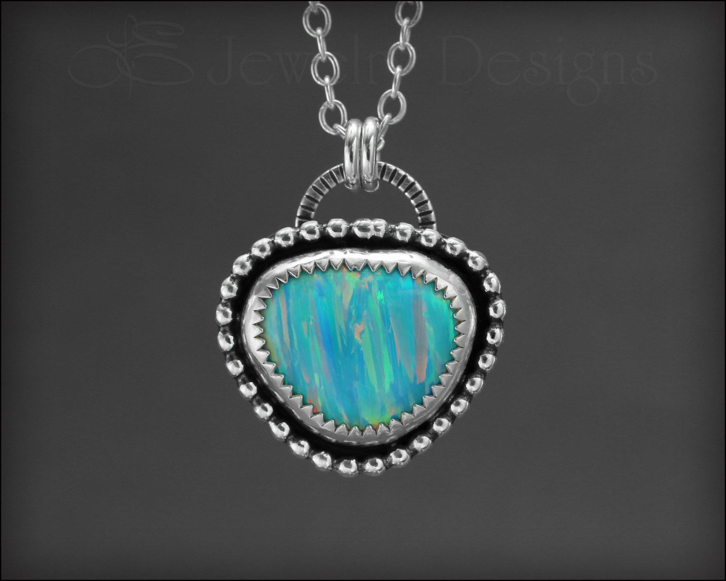 Triangle Opal Necklace - (choose color) - LE Jewelry Designs