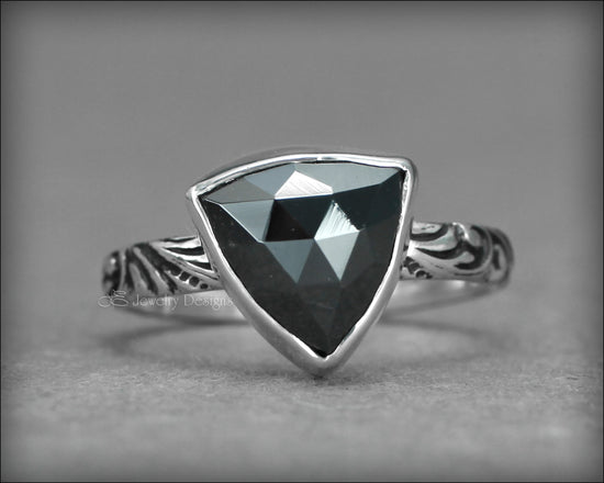 Trillion Rose Cut Hematite Ring - LE Jewelry Designs