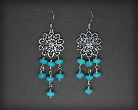 Boho Chic Turquoise Earrings - LE Jewelry Designs