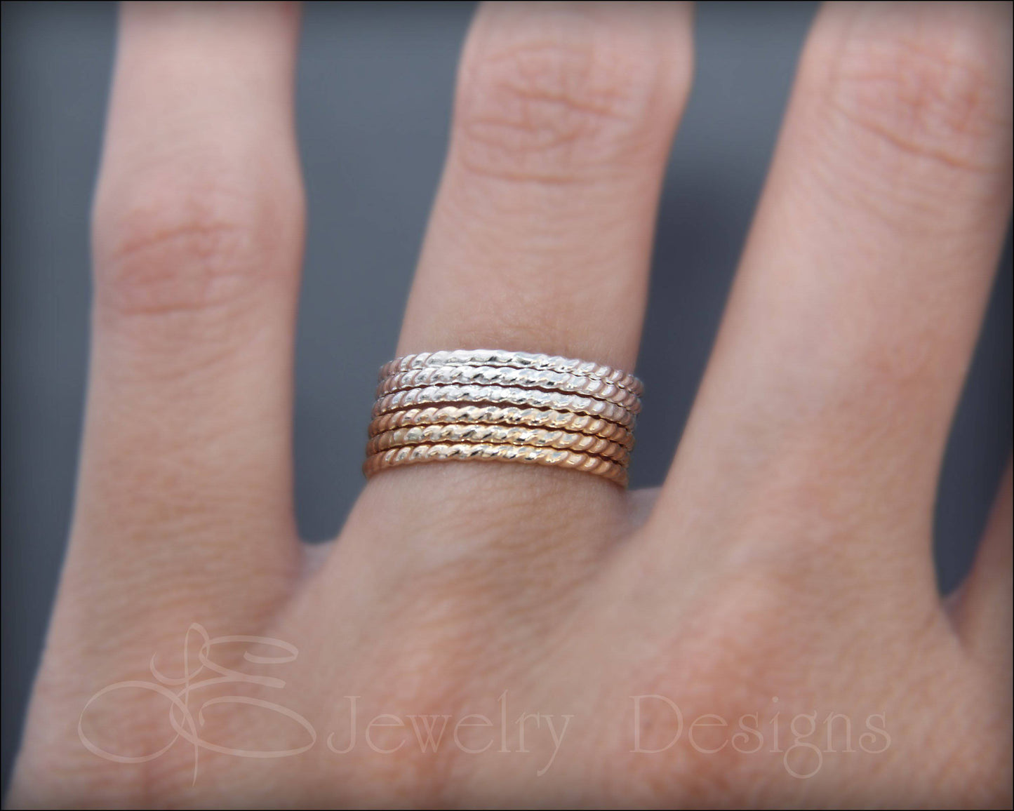 Twisted Stacking Rings - (choose metal) - LE Jewelry Designs