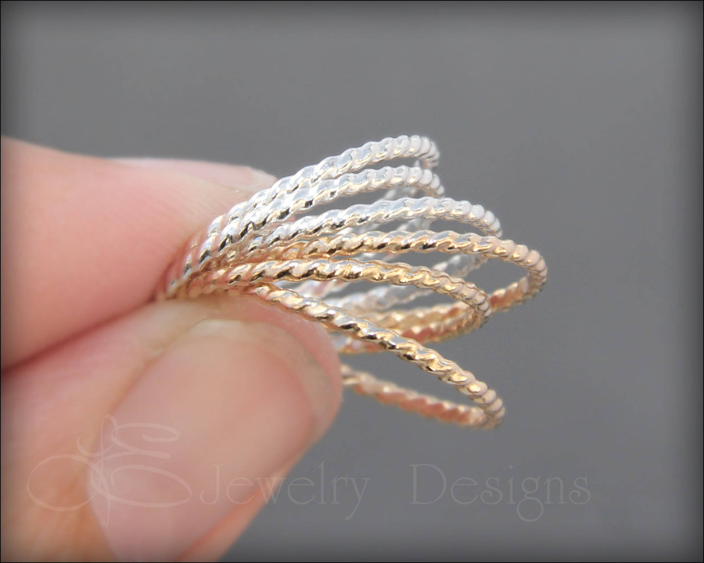 Twisted Stacking Rings - (choose metal) - LE Jewelry Designs