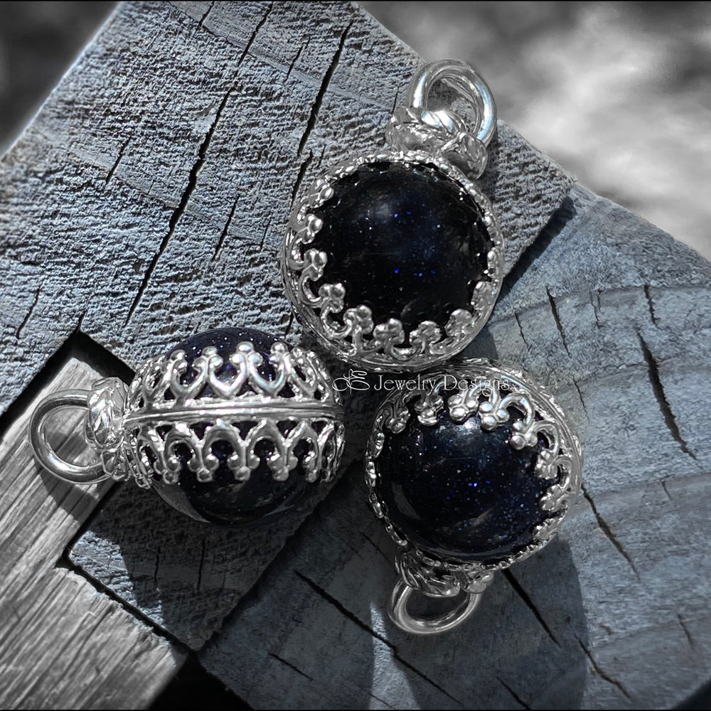 
                  
                    Blue Goldstone Galaxy Orb Necklace (sterling) - LE Jewelry Designs
                  
                