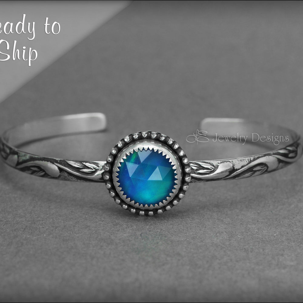 
                  
                    Sterling Silver Aurora Opal Cuff - LE Jewelry Designs
                  
                