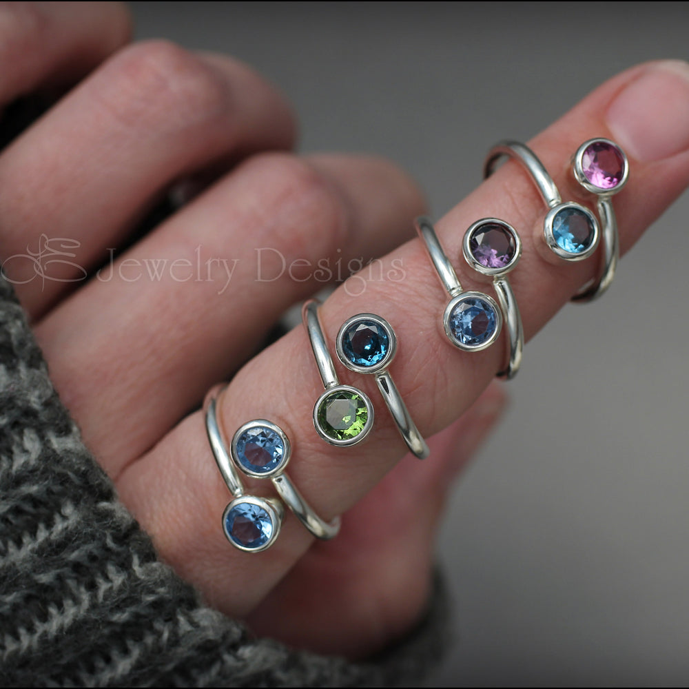 
                  
                    Dual Birthstone Ring (6mm) - LE Jewelry Designs
                  
                
