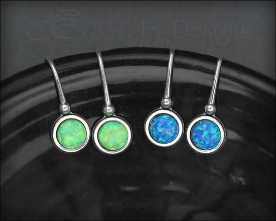 Sterling Silver Opal Drop Earrings - LE Jewelry Designs
