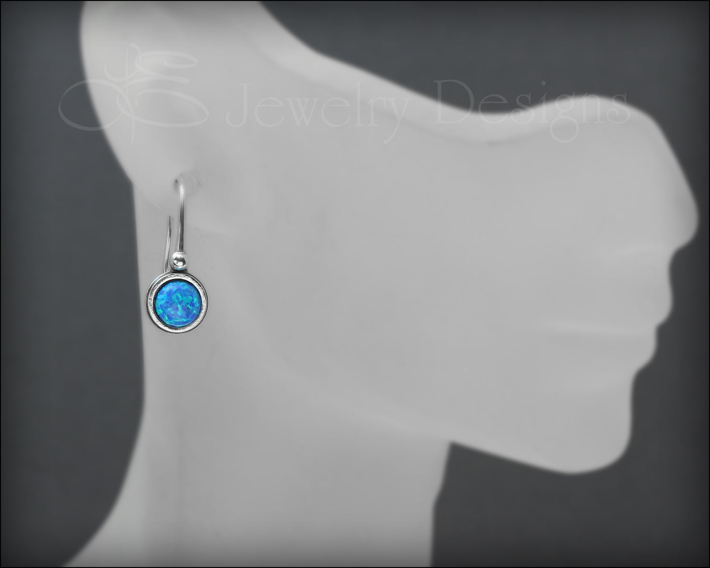 Sterling Silver Opal Drop Earrings - LE Jewelry Designs