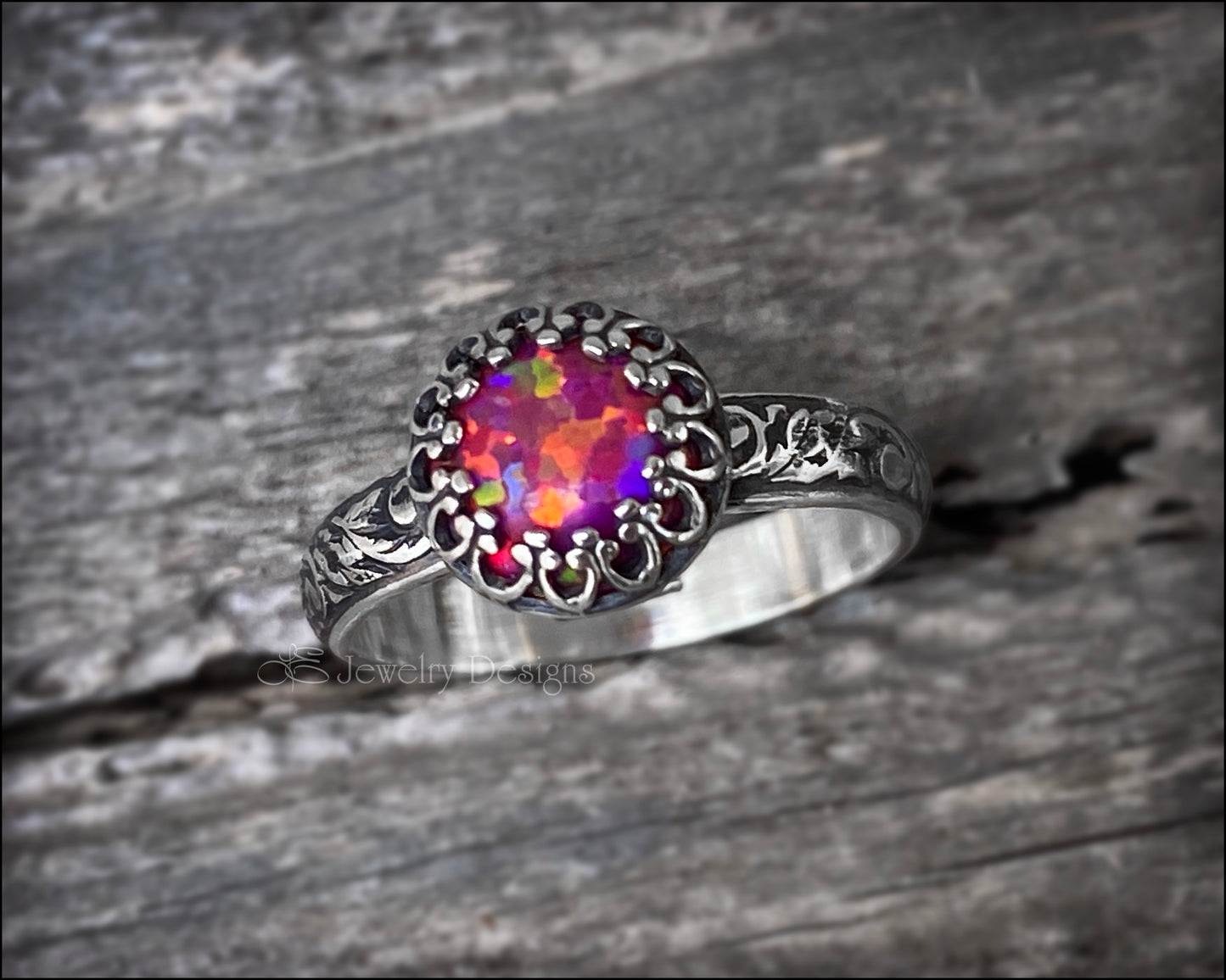 Load image into Gallery viewer, Sterling Opal Cocktail Ring - (choose color)
