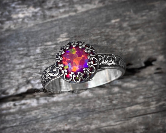 Sterling Opal Cocktail Ring - (choose color) - LE Jewelry Designs