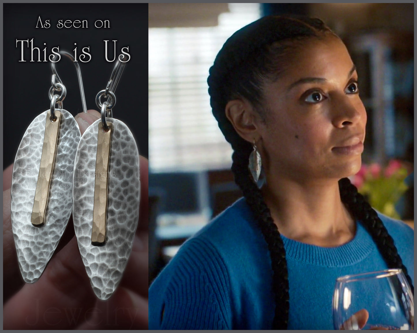 Mixed Metal Teardrop Earrings - (as seen on 'This Is Us') - LE Jewelry Designs