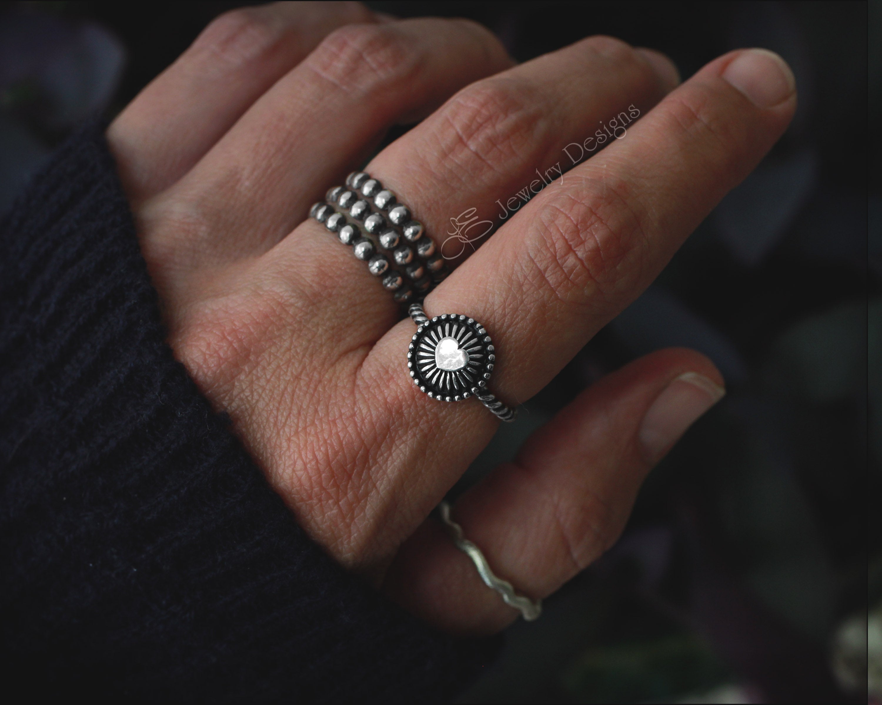 Sterling Radiating Design Ring – LE Jewelry Designs