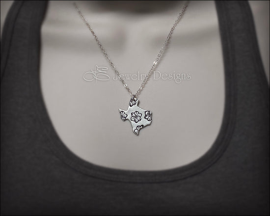 Sterling Texas Birth Flower Necklace - LE Jewelry Designs