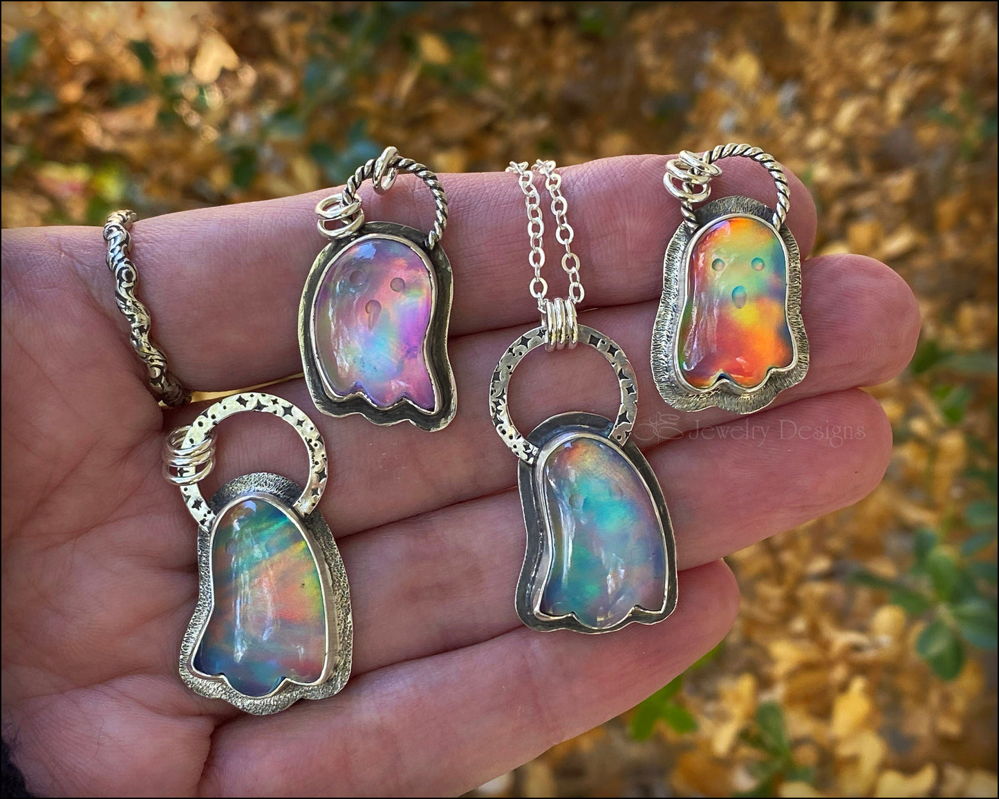 Aurora Opal Ghost Necklace - LE Jewelry Designs