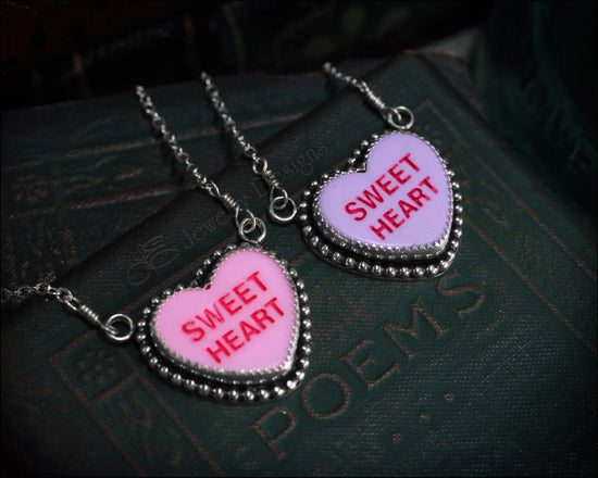 Sterling Candy Heart Necklace - LE Jewelry Designs