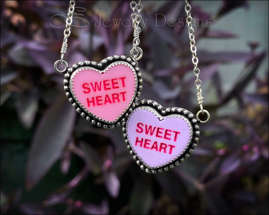 Sterling Candy Heart Necklace - LE Jewelry Designs