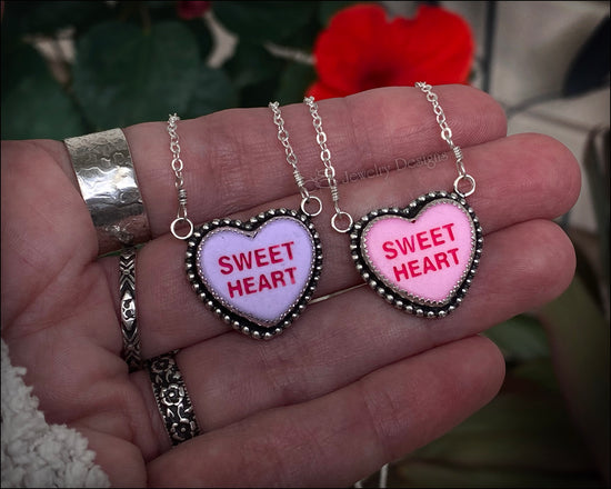 Sterling Candy Heart Necklace - LE Jewelry Designs