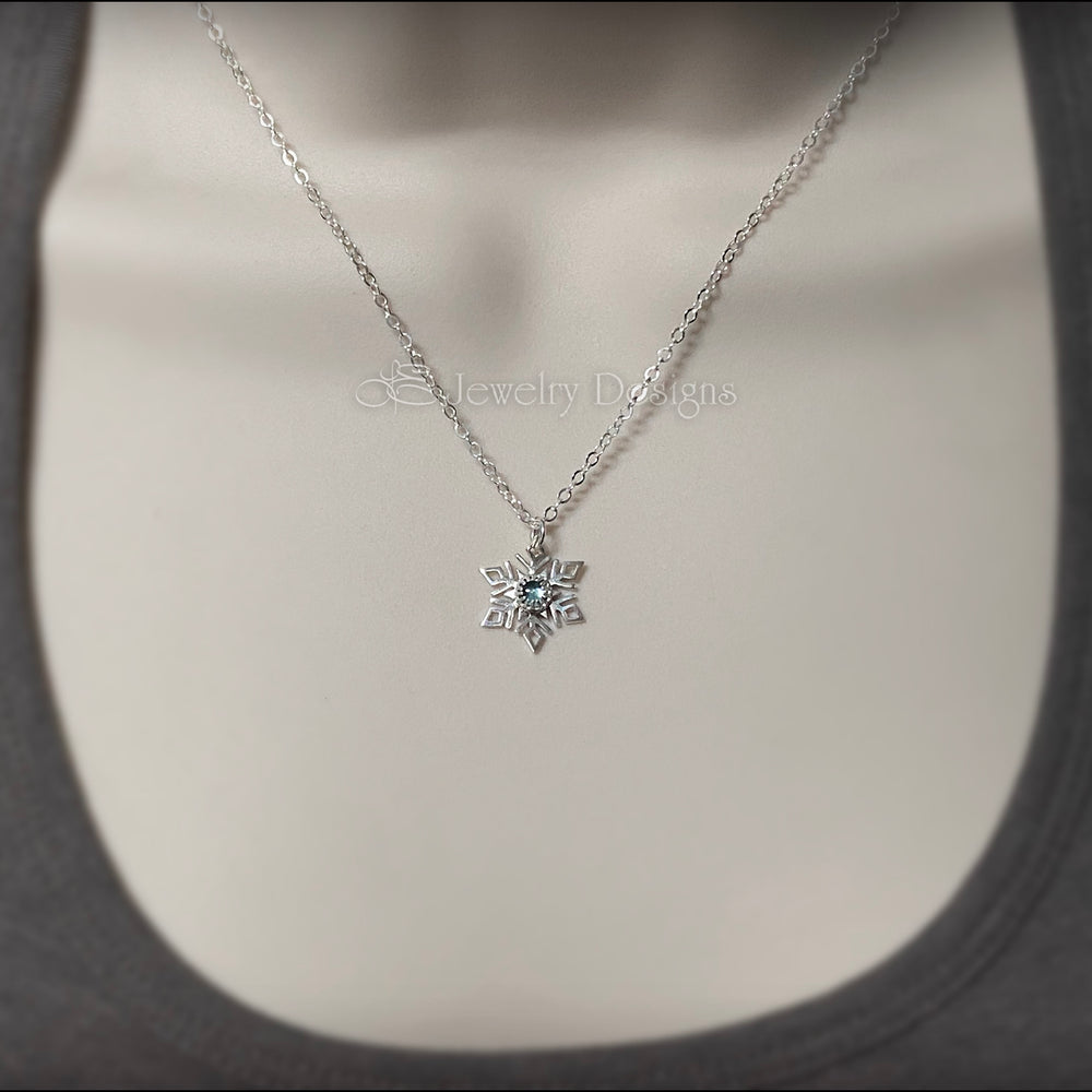 
                  
                    Sterling Snowflake Gemstone Necklace - ( choose stone) - LE Jewelry Designs
                  
                