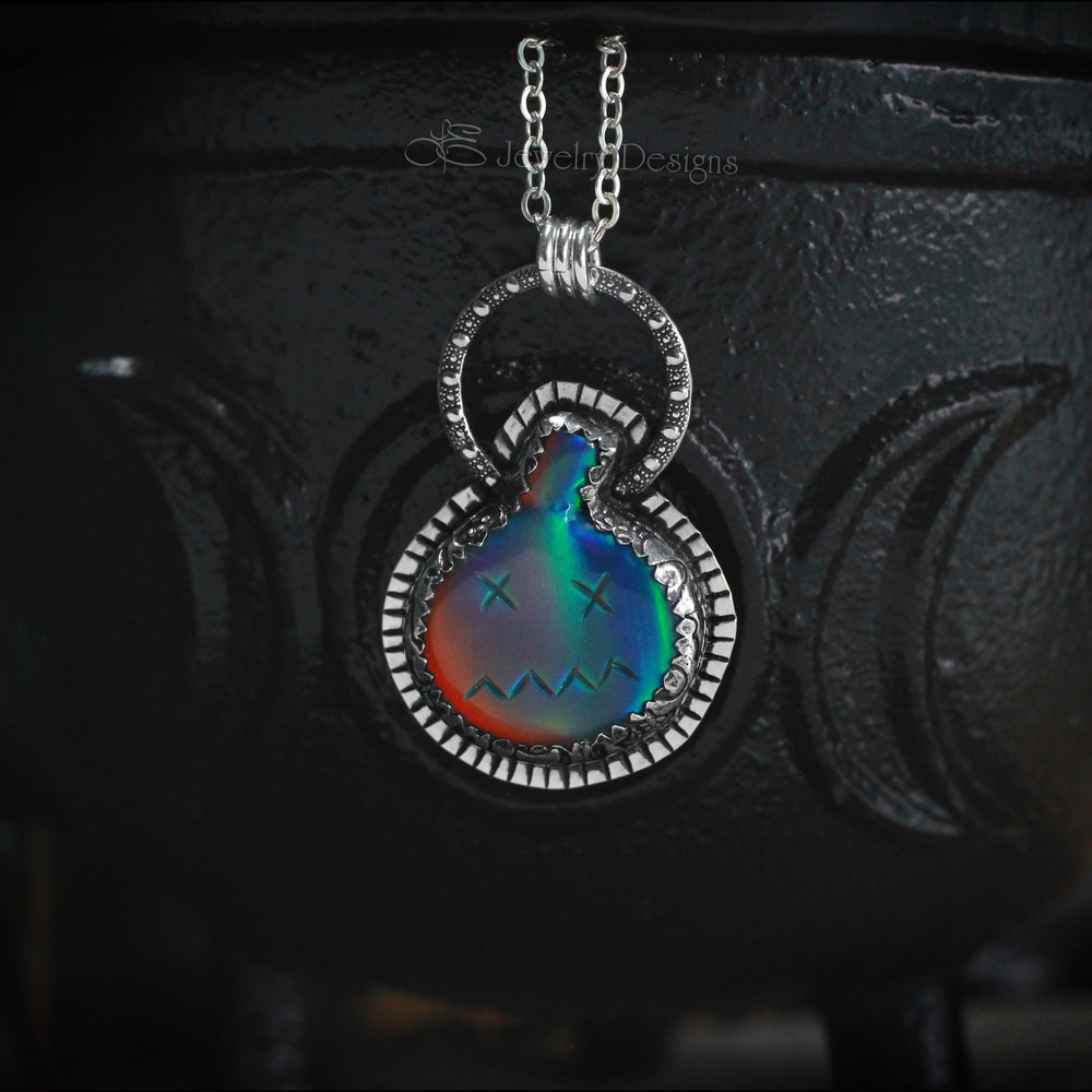 
                  
                    Aurora Opal Dead Pumpkin Necklace - (RTS) - LE Jewelry Designs
                  
                