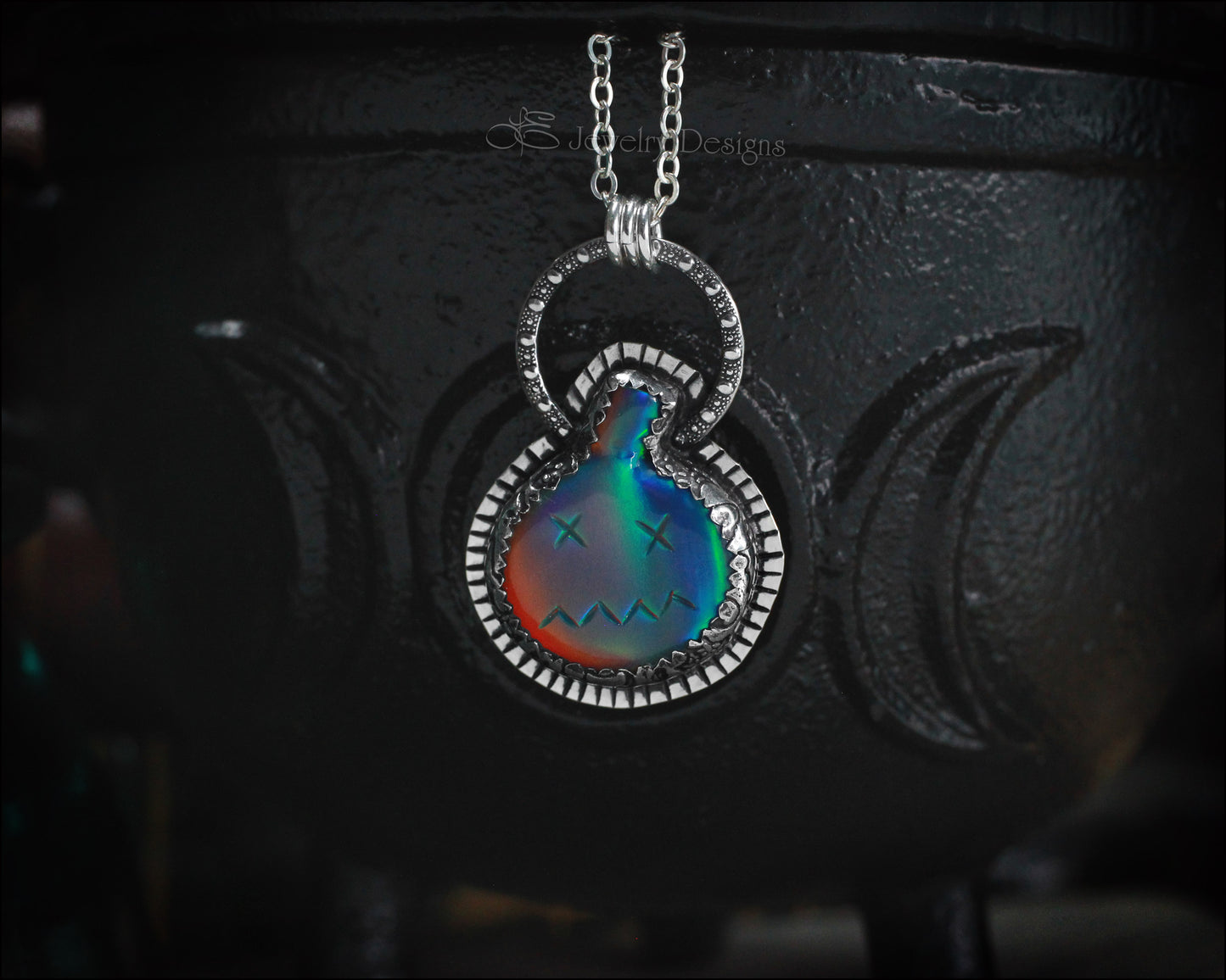 Aurora Opal Dead Pumpkin Necklace - (RTS) - LE Jewelry Designs