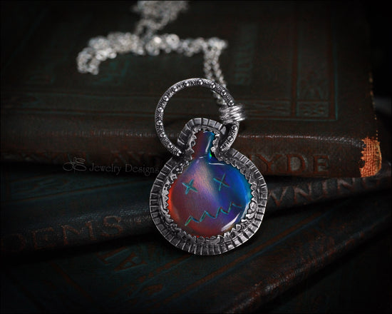 Aurora Opal Dead Pumpkin Necklace - (RTS) - LE Jewelry Designs