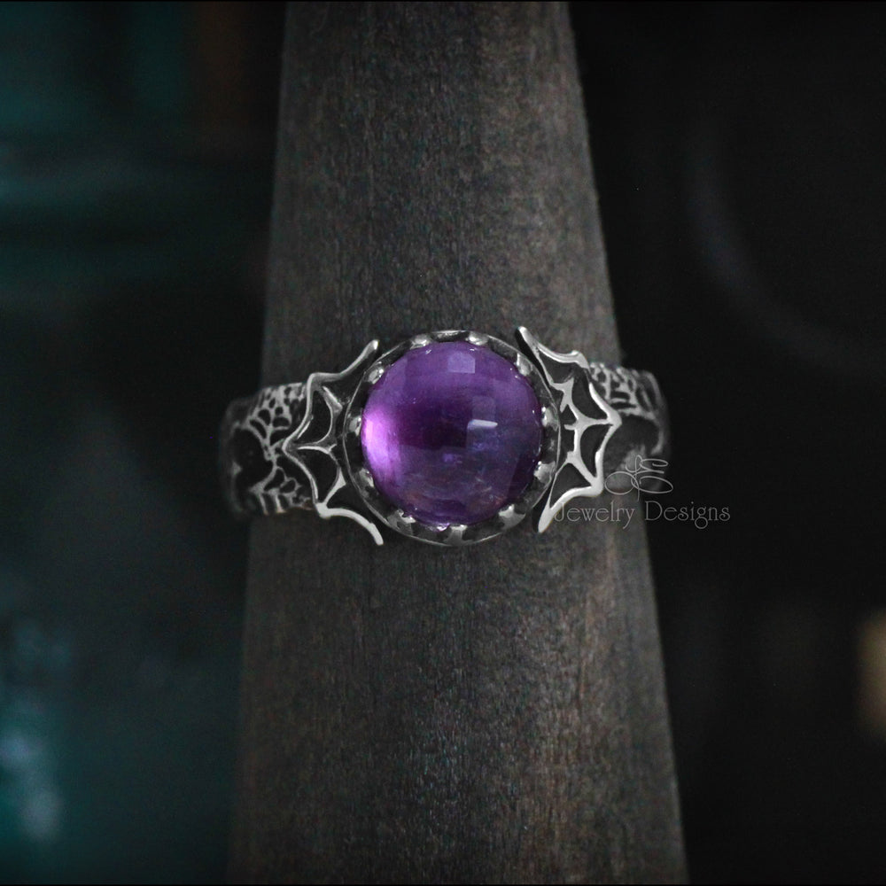 
                  
                    Sterling Spider Web Gemstone Ring - LE Jewelry Designs
                  
                