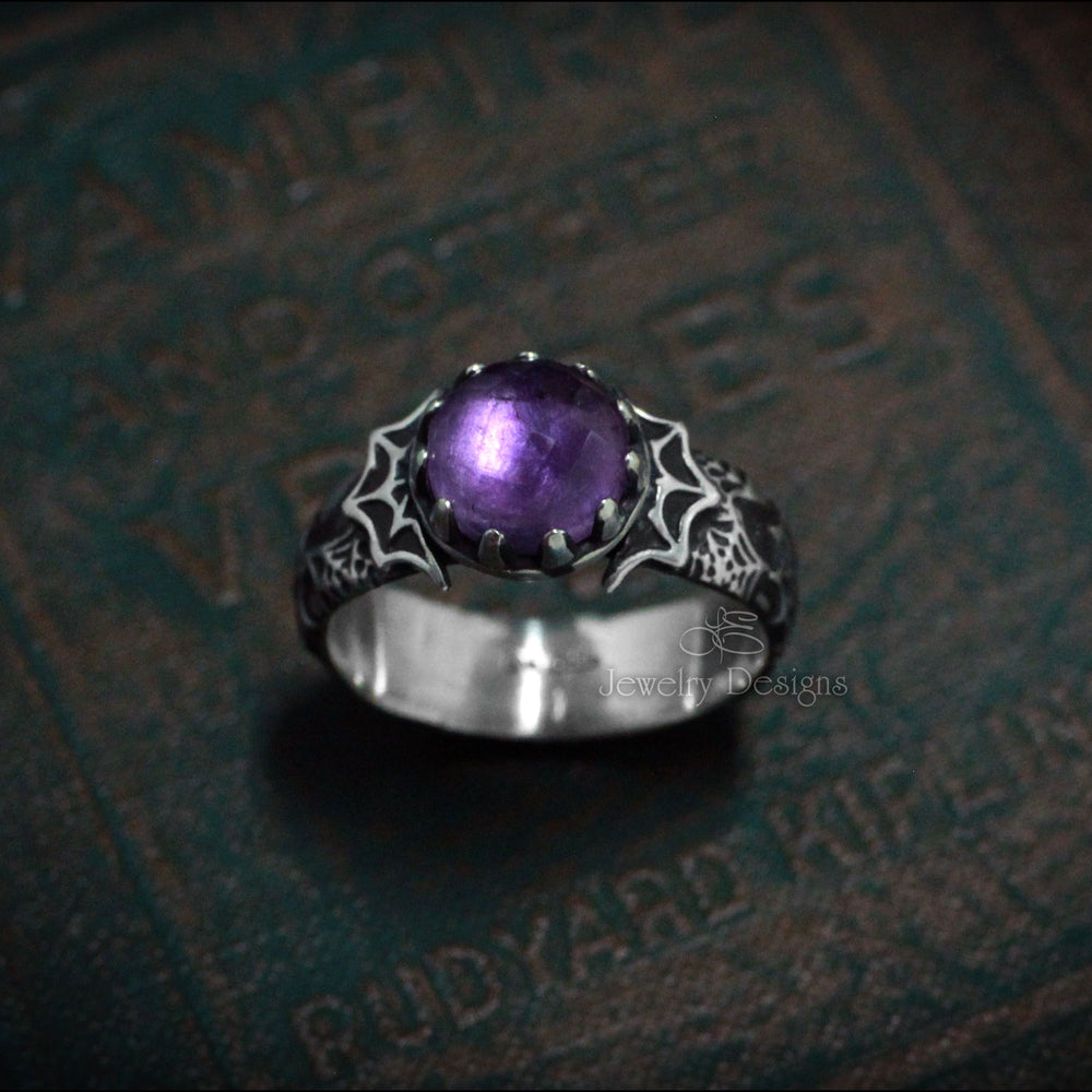 
                  
                    Sterling Spider Web Gemstone Ring - LE Jewelry Designs
                  
                