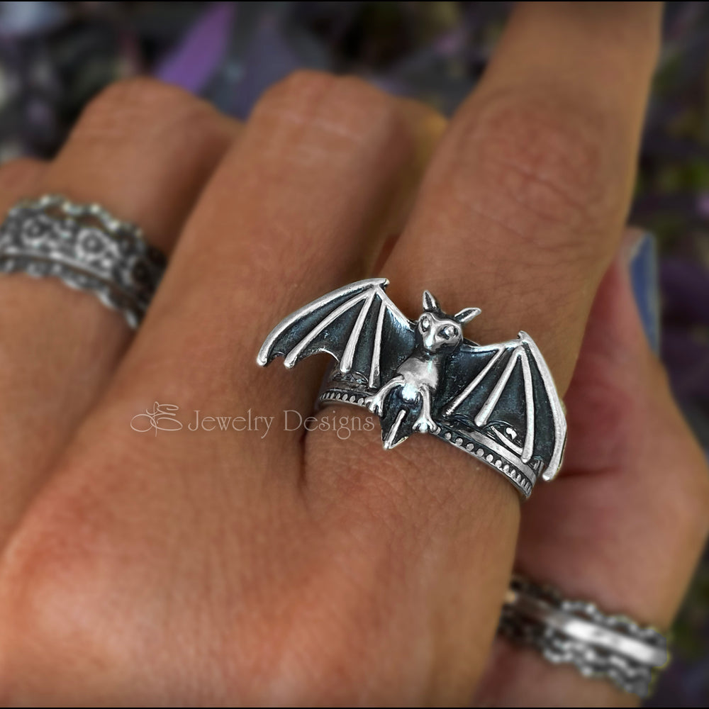 
                  
                    Sterling Gothic Bat Ring - LE Jewelry Designs
                  
                