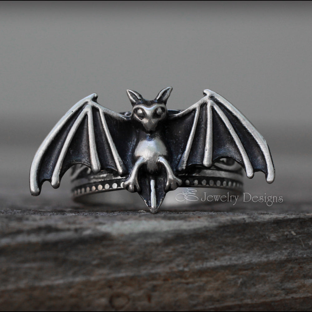 Sterling Gothic Bat Ring - LE Jewelry Designs