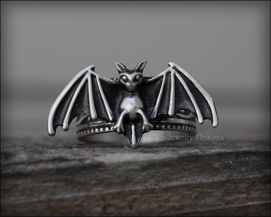 Sterling Gothic Bat Ring - LE Jewelry Designs