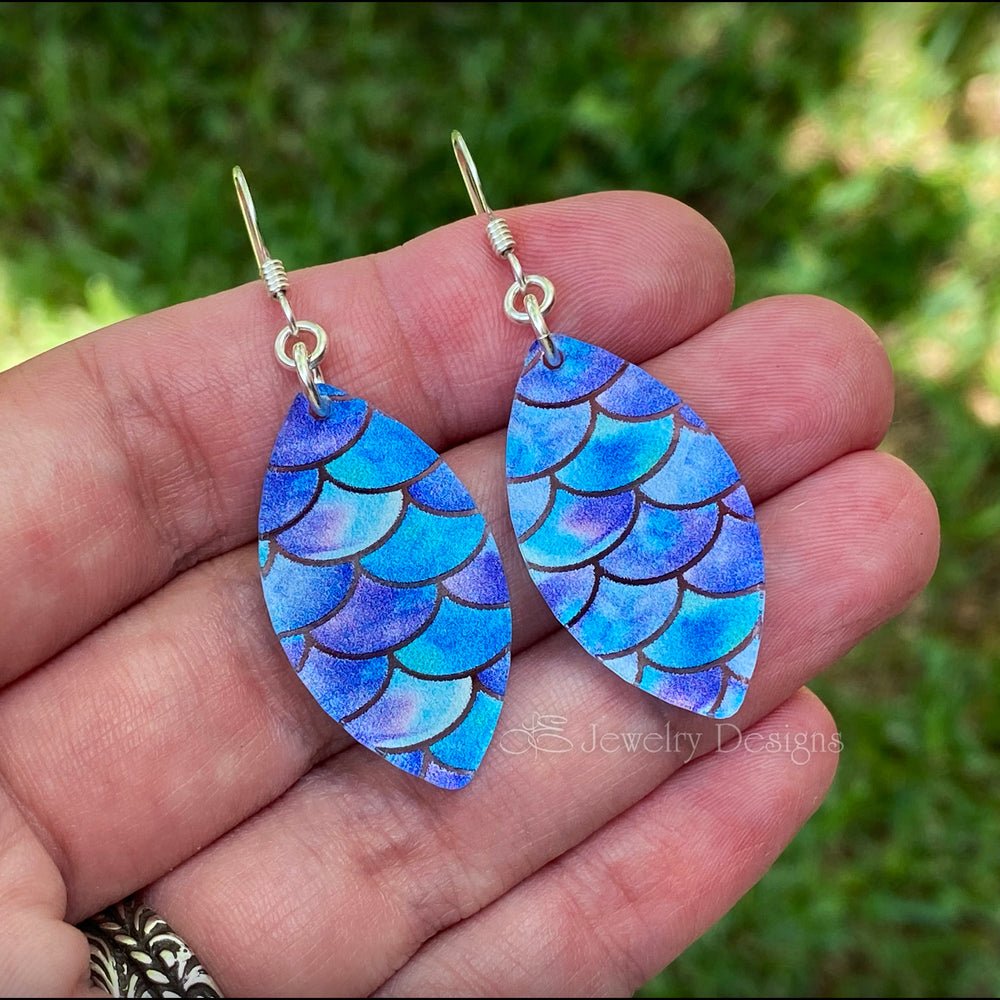 Mermaid Scales Acrylic Earrings - LE Jewelry Designs