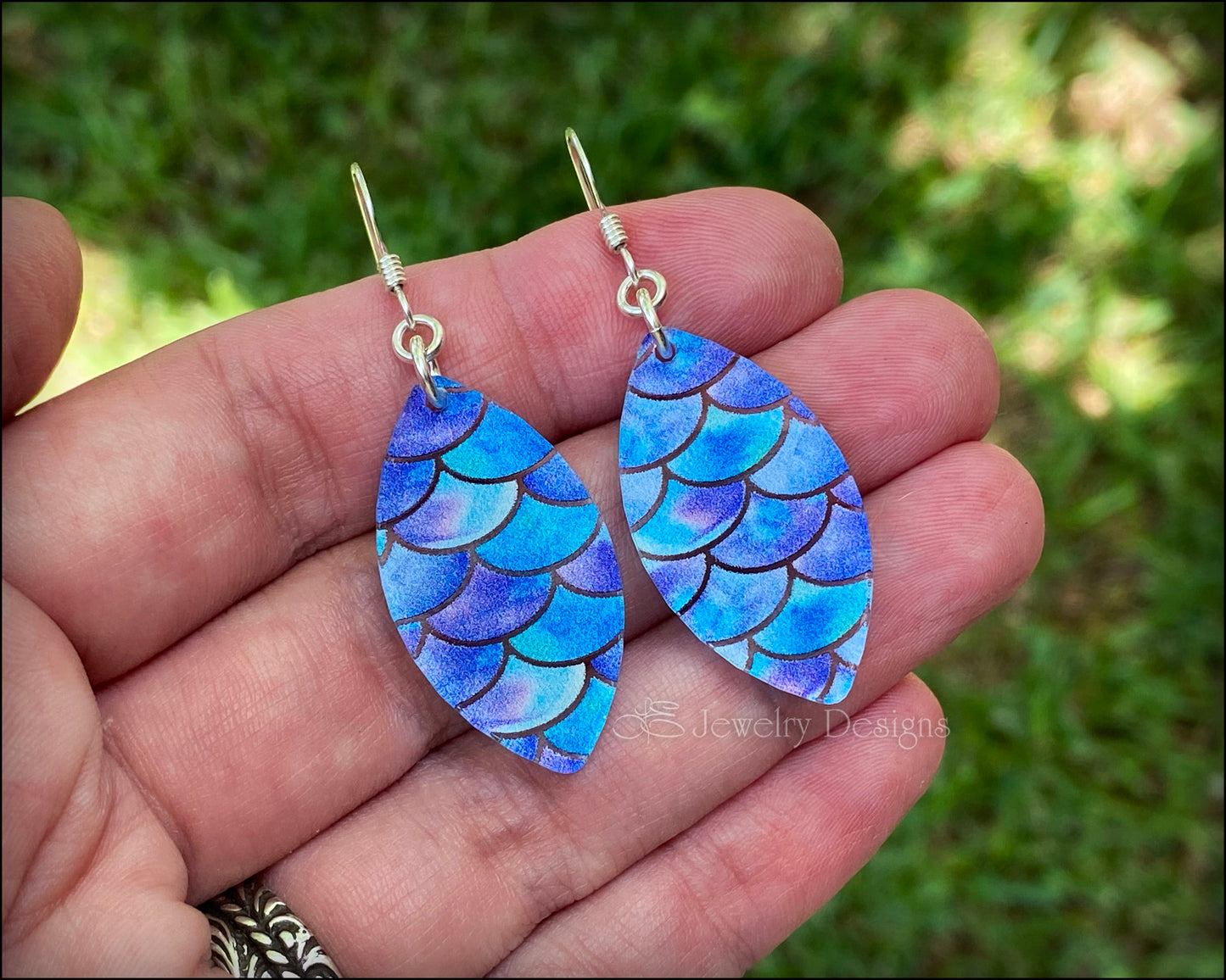 Mermaid Scales Acrylic Earrings - LE Jewelry Designs