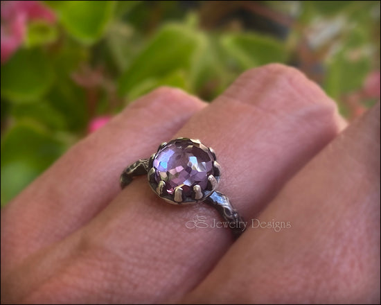 Sterling Micro-faceted Alexandrite Ring - LE Jewelry Designs