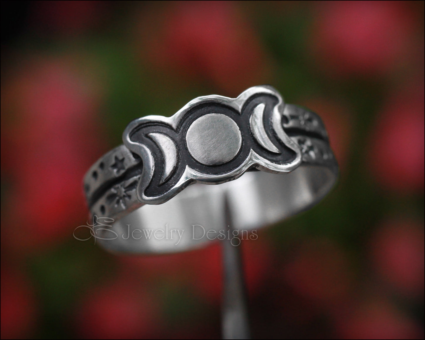 Sterling Silver Triple Moon Ring - LE Jewelry Designs