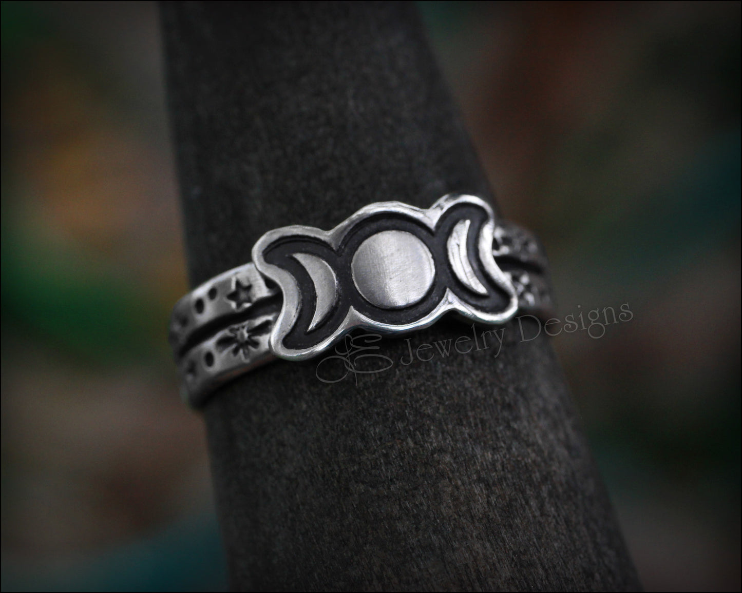 Sterling Silver Triple Moon Ring - LE Jewelry Designs