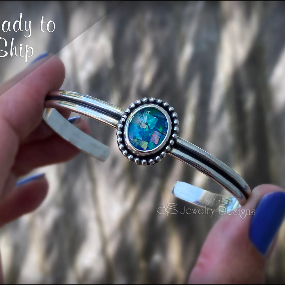 Sterling Mosaic Opal Bracelet - LE Jewelry Designs