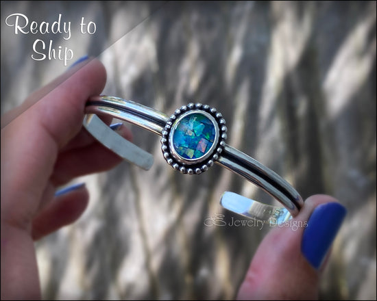 Sterling Mosaic Opal Bracelet - LE Jewelry Designs