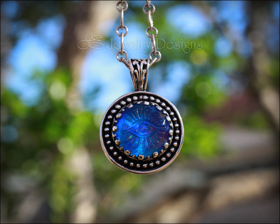 Sterling Aurora Opal Evil Eye Amulet - LE Jewelry Designs