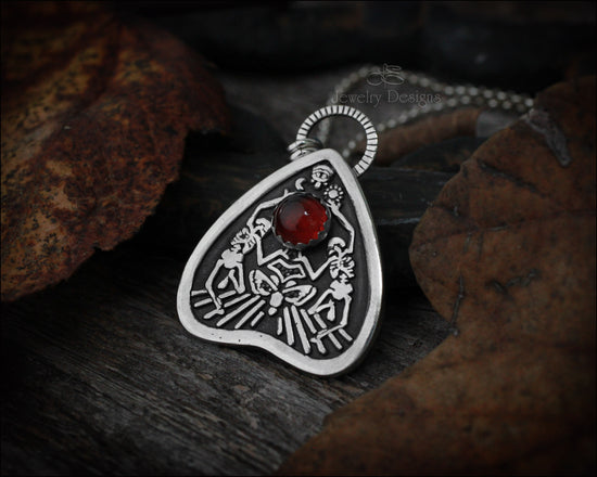 Sterling Planchette Necklace - (choose gemstone)