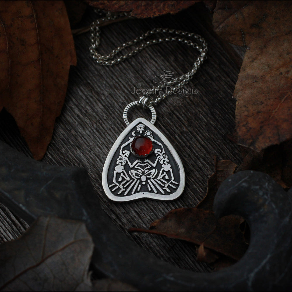 Sterling Planchette Necklace - (choose gemstone) - LE Jewelry Designs