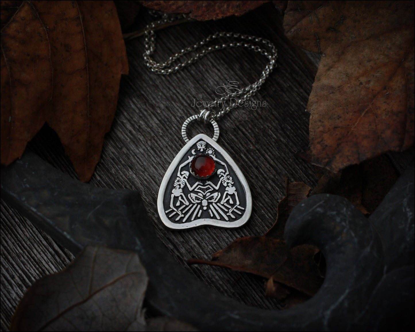 Sterling Planchette Necklace - (choose gemstone) - LE Jewelry Designs