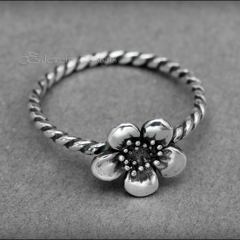 
                  
                    Size 6.5 - Sterling Plum Blossom Ring - LE Jewelry Designs
                  
                