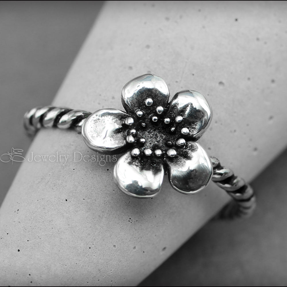 
                  
                    Size 6.5 - Sterling Plum Blossom Ring - LE Jewelry Designs
                  
                