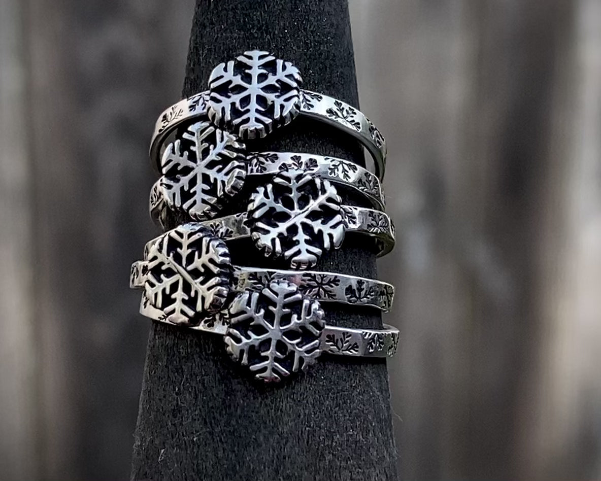 Sterling Silver Snowflake Ring