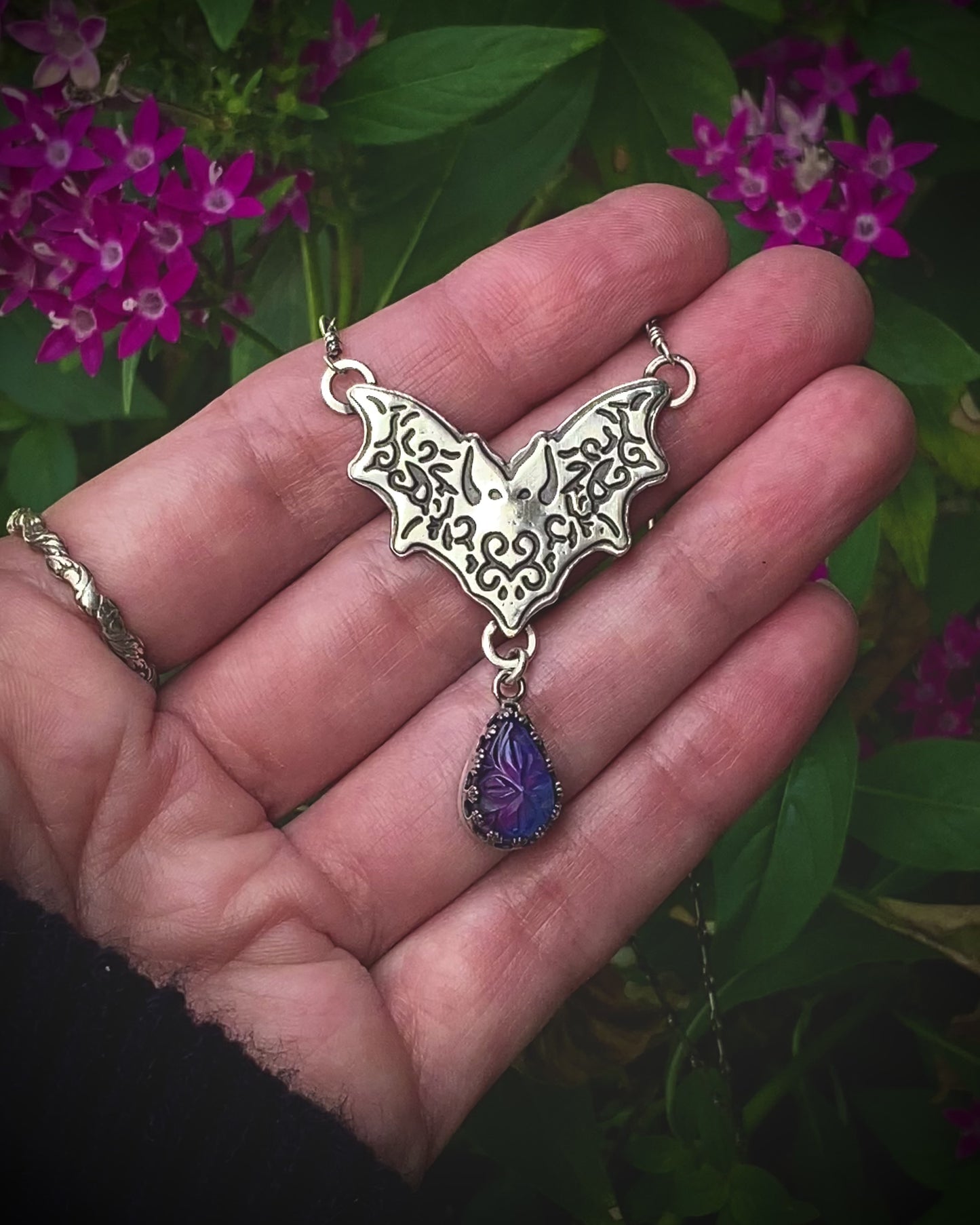 Arabesque Bat Necklace