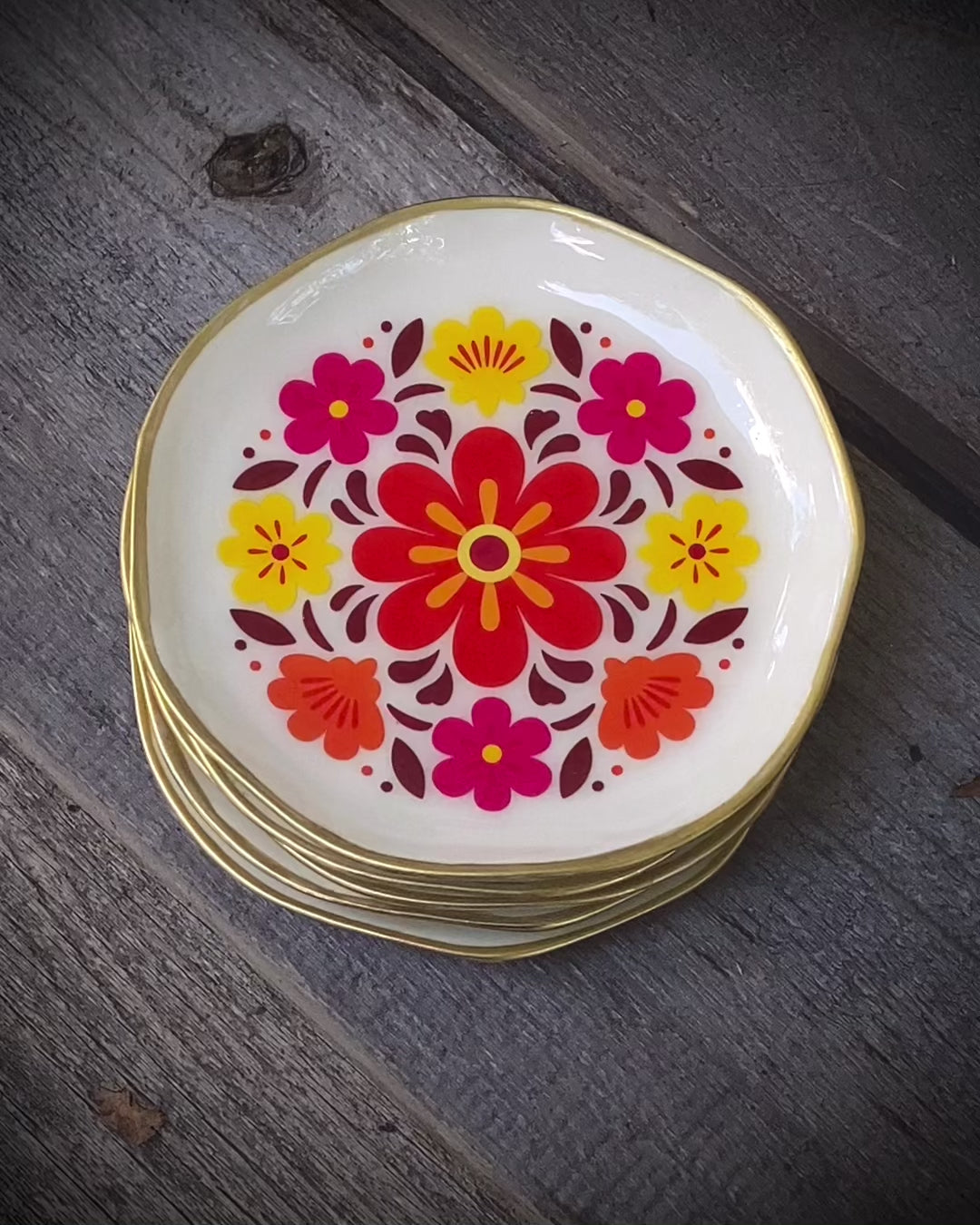 Ceramic Trinket Dish - Round