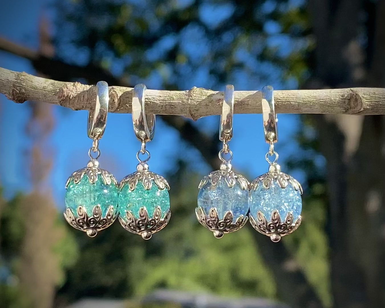 Load and play video in Gallery viewer, Icy Sterling Snowdrop Earrings
