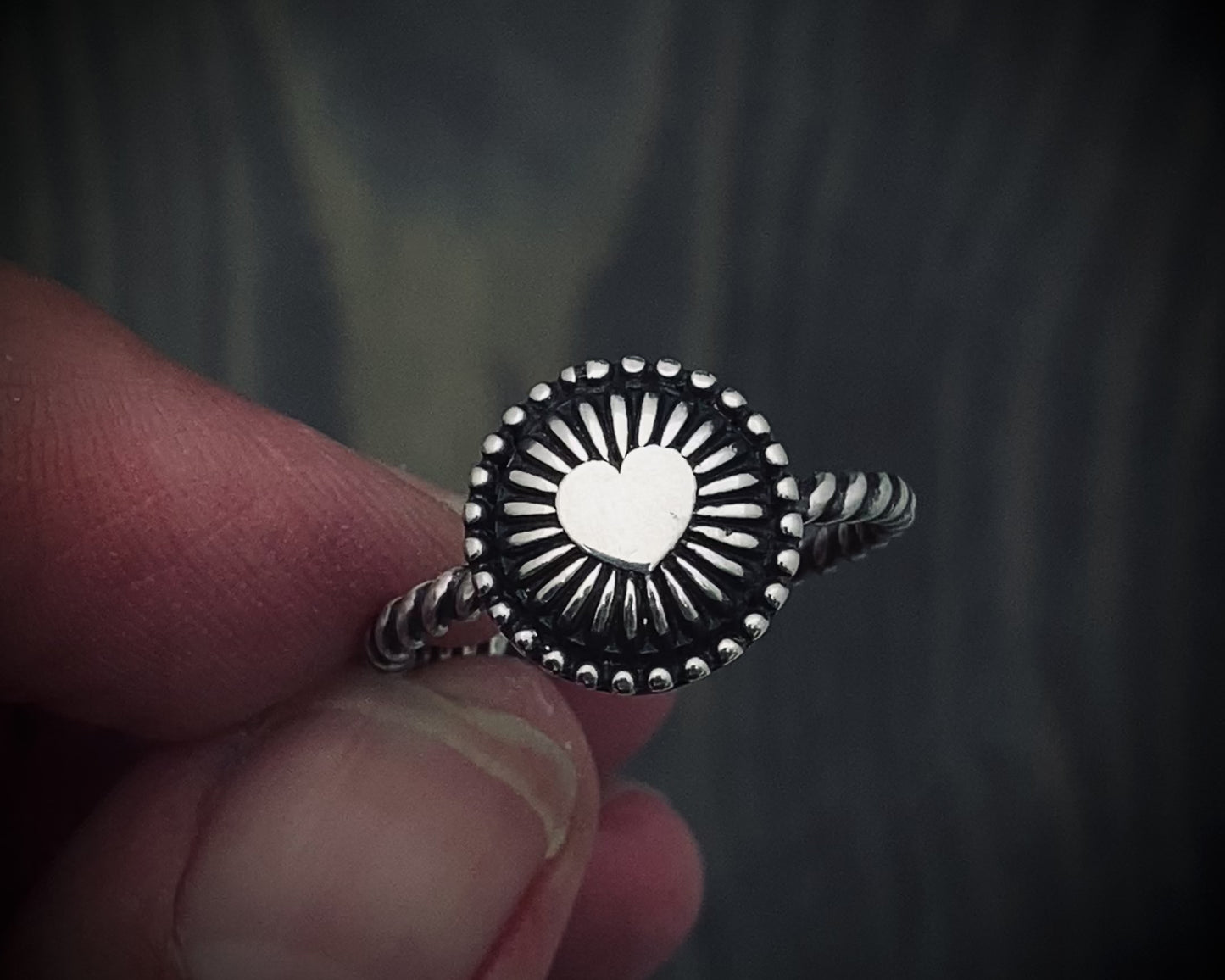 Sterling Radiating Design Ring