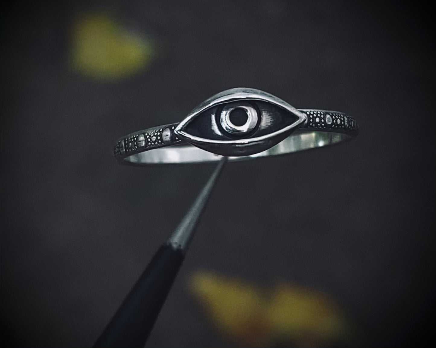 Small Sterling Silver Evil Eye Ring