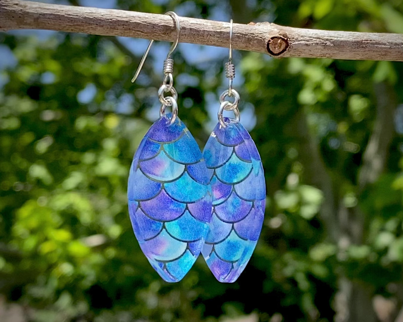 Mermaid Scales Acrylic Earrings