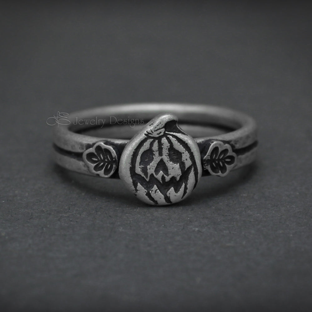 
                  
                    Sterling Pumpkin & Leaves Ring - LE Jewelry Designs
                  
                