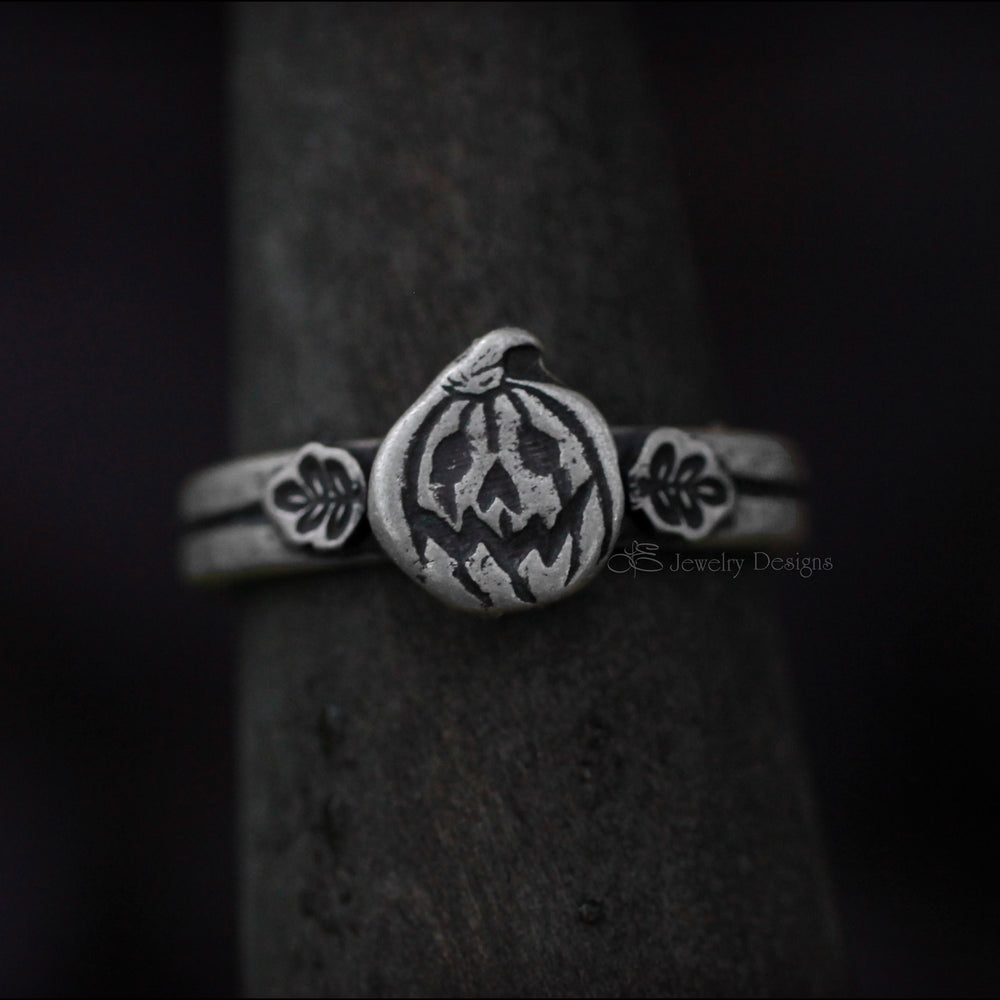 
                  
                    Sterling Pumpkin & Leaves Ring - LE Jewelry Designs
                  
                